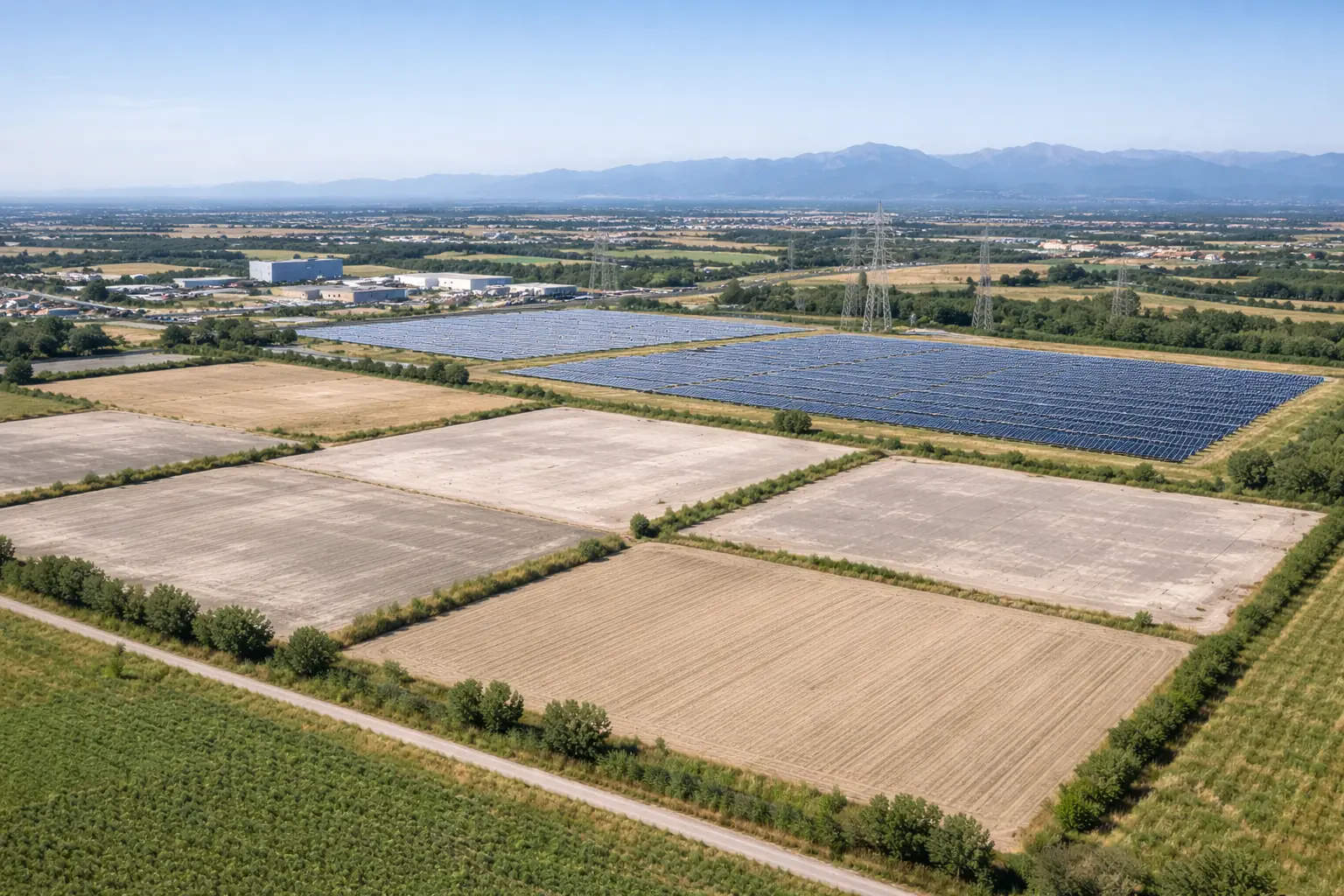 Terreni agricoli vicino a un impianto fotovoltaico esistente