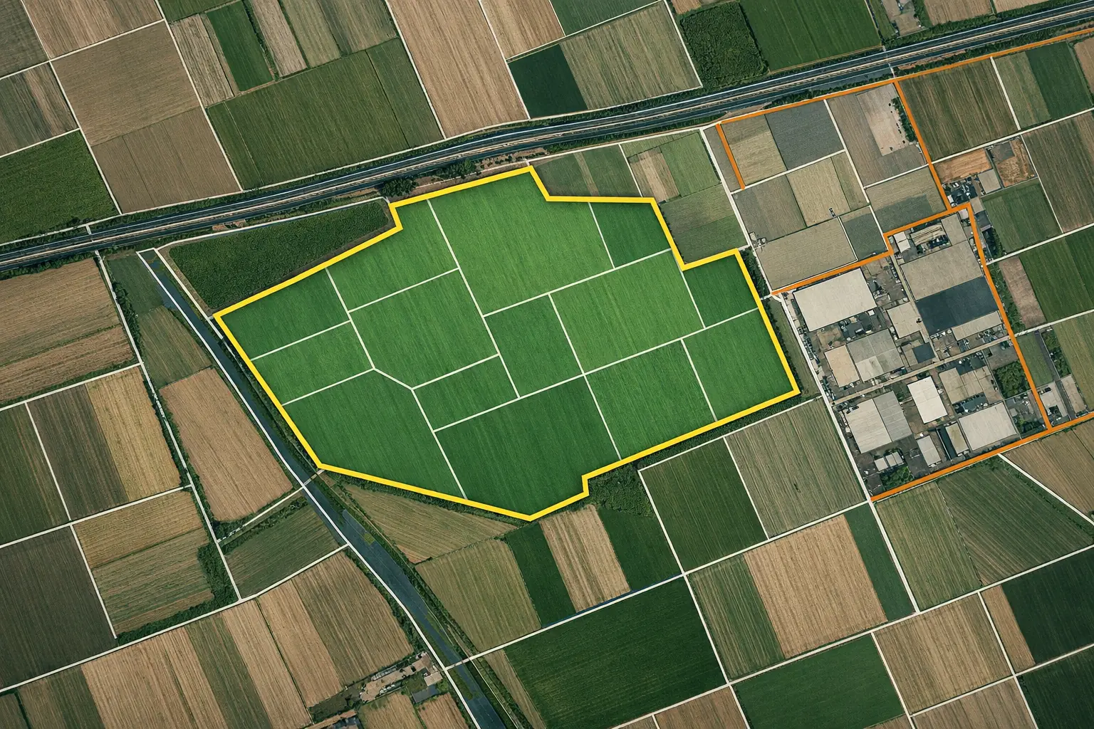 Valutazione di un terreno per fotovoltaico su mappa catastale